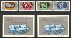 DDR Scott 2384-87 UNHOG(CTO) and 2388 Unused/Used(CTO) - 1984 Winter Olympics