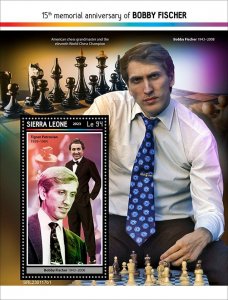 SIERRA LEONE - 2023 - Bobby Fischer - Perf Souv Sheet #1 - M N H
