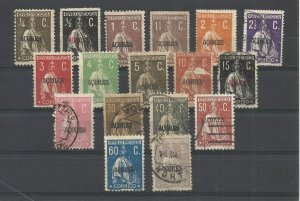 PORTUGAL COLONIES Açores 1912 LOT OF 17 STAMPS USED