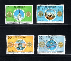 BERMUDA #308-311  VF, Used, Rotary International, CV $3.70   .... .  0650242