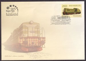 HUNGARY - 2016 TRAIN / RAILWAY/ LOCOMOTIVE 1V FDC