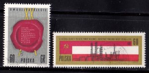 Poland stamps #1317 - 1318, used