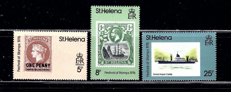 St Helena 295-97 MNH 1976 Festival of Stamps