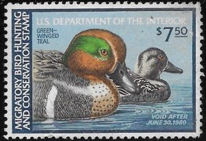 US RW 46   1979   $ 7.50  Federal Duck Stamp  VF Mint Hinged