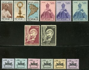 VATICAN Sc#461-466, C53-54, J19-24 Four Different Sets 1968 Year Complete OG MNH