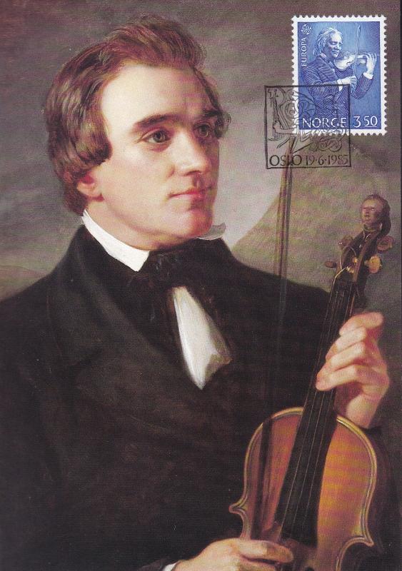 Norway 1985 EUROPA Issue on FDC Maximum Cards. VF Music Violin Fiddle