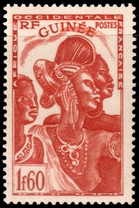French Guinea #152  Unused wob - 1.60frGuinea Women (1940)