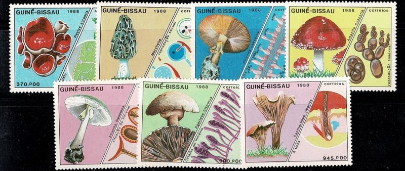 Guinea-Bissau #765-71 MNH cpl fungi
