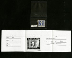 US Stamps # 115 F-VF Fresh and clean w/certification OG LH Scott Value $2,500.00