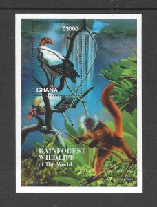 BIRDS - GHANA #1864 KING VULTURE S/S MNH