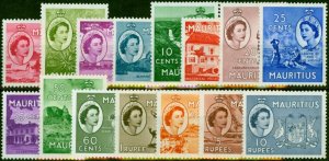 Mauritius 1953-54 Set of 15 SG293-306 Fine LMM