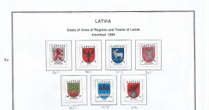 LATVIA - 1999 - Coats of Arms - Perf 7v Set - Mint Lightly Hinged