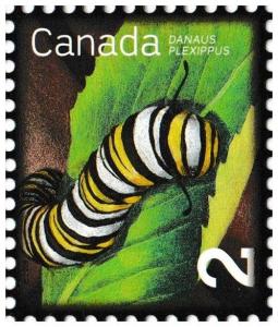 Canada 2328 Beneficial Insects Monarch Caterpillar 2c single (1 stamp) MNH 2009