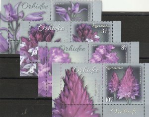 Romania STAMPS 2020 ORCHIDS FLOWERS MNH POST LABELS SET