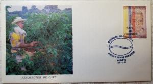 L) 1987 COLOMBIA, COFFEE FROM COLOMBIA, PEDRO URIBE MEJIA, PEOPLE, COFFEE COLLEC