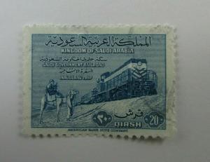 Saudi Arabia SC #191 SAUDI GOV'T RAILROAD INAUGURAL TRIP Used stamp