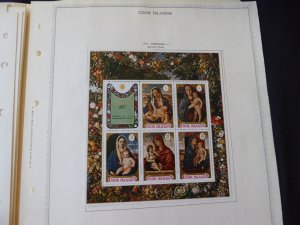 Cook Islands 1969-1971 Mint Stamp Collection on Album Pages 