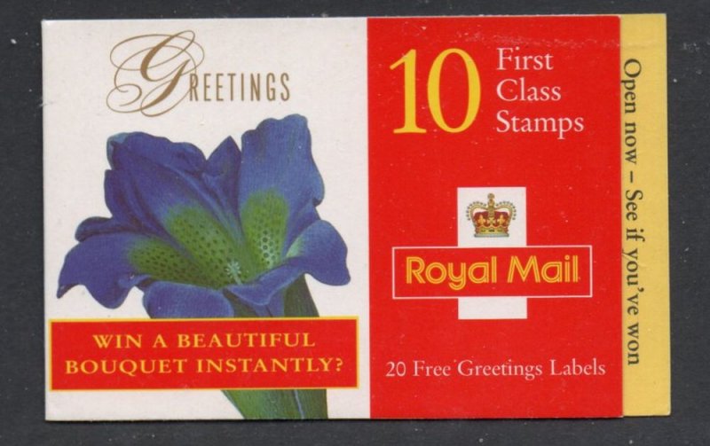 Great Britain Sc 1722a 1997 Flowers Greetings stamp booklet mint NH