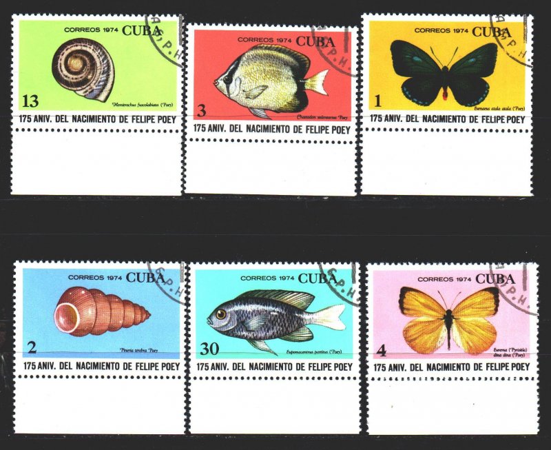 Cuba. 1974. 1968-73. Shell, butterfly, fish. USED.