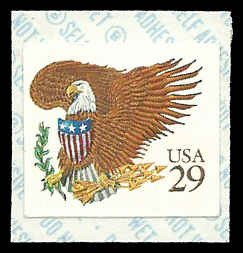 PCBstamps   US #2595v 29c Liberty & Eagle, brown, coil, MNH, (7)