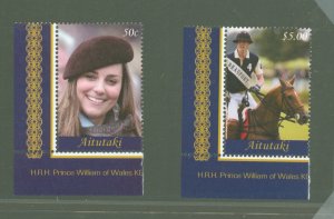 Aitutaki #562-563  Single (Complete Set)