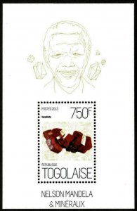 Togo 2013 - Nelson Mandela and African Minerals, Vanadinite - Souvenir Sheet MNH
