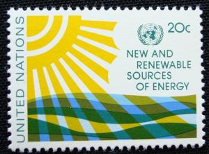 UN #348 MNH, Single, Solar Energy, SCV $.30 L10