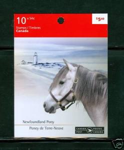 Canada #2330a Horse & Newfoundland Pony BK403 2009 Pane o...