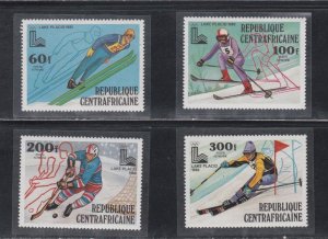 Central Africa # C216-219, C220, Lake Placid Winter Olympics, Mint NH, 1/2