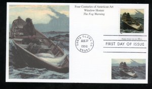 US 3236j American Art The Fog warning UA Mystic cachet FDC