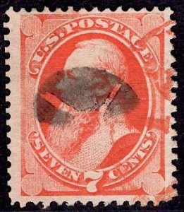 US Stamp #149 7c Vermillion Stanton USED SCV $90.