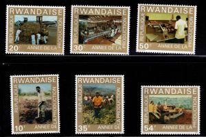 RWANDA Scott 699-704 MNH**  African Industry stamp set