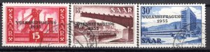 Saar - Scott # 257 - 259, used