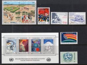 UN Vienna 57-66 Year set for 1986 MNH VF