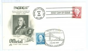 US 3140a 1997 U/A FDC, Pacific 97; show cancel on 3139a