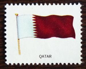 POSTER STAMP (MH)-CINDERELLA-QUATAR! reklamemarke flag flags asia J108