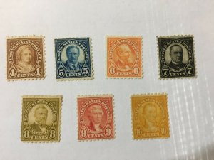 US Stamps Collection Scott# 585-591 Mint H OG,