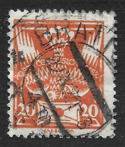 Czechoslovakia #84 20h Carrier Pigeon with Letter