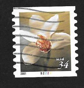 SC# 3480 - (34c) - Flower, 8.5 V, PNC # B2122, used