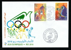 2016 - Algeria- Olympics games Rio de Janeiro Brazil 2016 - FDC  