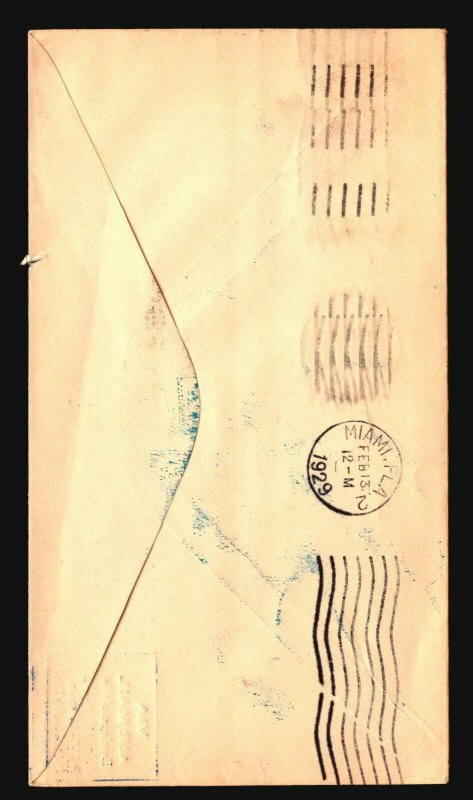 Canal Zone 1929 FFC to USA / Back Crease & Sm Bottom Tear - Z17552