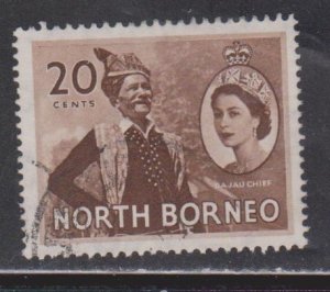 NORTH BORNEO Scott # 269 Used - QEII & Bajau Chief