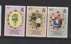 Tristan da Cunha #294-96 (1981 Royal Wedding set) VFMNH CV $0.90