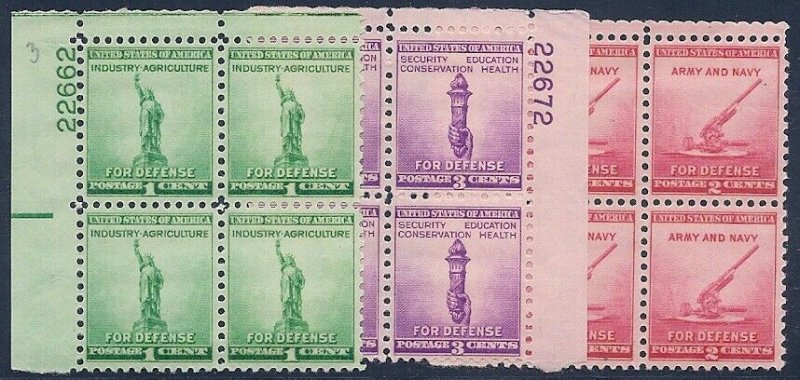 MALACK 899 - 901 F-VF OG NH (or better) Plate Block ..MORE.. pbs899