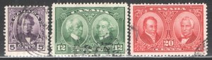 CANADA #146-148,  F/VF, Used.  CV 15.00  ...   1150155