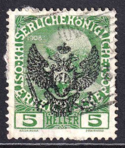 AUSTRIA SCARCE POLAND EAGLE OVERPRINT #2 USED VF SOUND