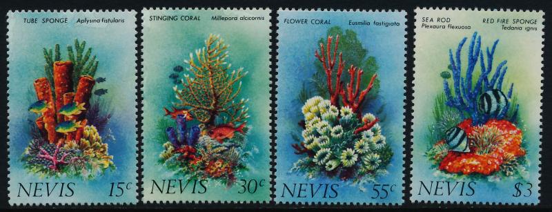 Nevis 163-6 MNH Coral, Marine Life