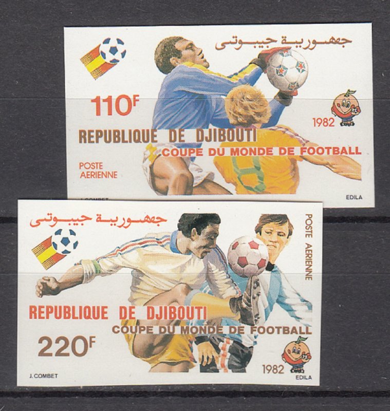 DJIBOUTI SC# C153-C154 WORLD CUP SOCCER ESPANA 1982 MNH - IMPERF