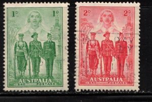 AUSTRALIA Scott # 184-5 Used - Soldier, Sailor, Airman & Nurse