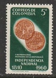 1960 Columbia - Sc 719 - MH VF - 1 single - First Coins